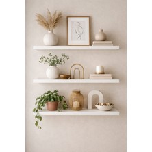 Şeker Marangoz 3'lü Dekoratif Duvar Rafı 60*18 cm