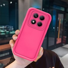 Ucuc Redmi Note 14 Pro Plus+ 5g Uyumlu Pembe Kırmızı Silikon Kılıf Darbeye Dayanıklı Kamera Koruma