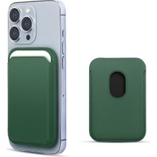 Allmi Apple iPhone 12 / 13 / 14 / 15 / 16 / 17 Pro Max  Serisi ile Uyumlu Deri Cüzdan Magsafe