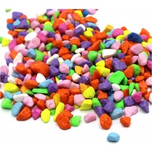 Muyu Craft Renkli Dekoratif Çakıl Taşı 3 kg Akvaryum Teraryum Fanus Saksı Dekoru Doğal Hobi Taşı 0.4-1 cm