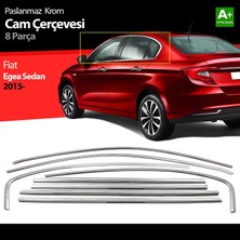 Tuna Oto Fiat Egea Sd / Hb Krom Cam Çerçevesi 8 Prç. 2015 2016 2017 2018 2019