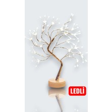 Generic LED Işıklı Ağacı - Masa Üstü Gece Lambası - Altın Dallı Tasarım