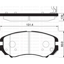 SANGSIN Sangsın SP1155 Ön Fren Balata Hyundaı Sonata 2.0l Crdi 98-04 2.0l Vvti Gls 05-> / Santafe 2.0l D4EA Crdi 04-> / Tucson 2.0l D4EA Crdi 04-10 / Kıa Soul 1.6l Cvvt 09-> / Sportage 2.0l Crdi 04-> 581012EA