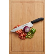 Akyüz Home Profesyonel Mutfak Şef Aşçı Bıçağı Sürmene Çelik Et Sebze Doğrama Bıçak Siyah 35 cm Sürbisa 61190