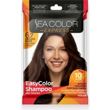 Sea Color Express Şampuan Boya, Şampuan Kolaylığında Saç Boyama 6.7 Çikolata Kahve