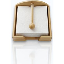 Bambu Ahşap Peçetelik - Ağırlıklı Rüzgar Geçirmez Peçete Tutucu - Modern Gereçleri