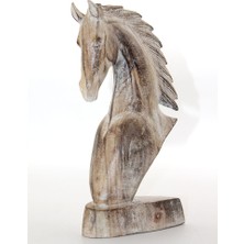 Balkan Grup Ahşap At Büstü 30 cm