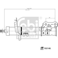 Febi Febı 193146 Amortisör Ön Sol Ford Courıer-Fıesta-Bmax 13> Gazlı C1BC 18K001 AA-EY16 18K001 Aa