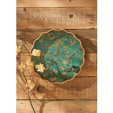 Bella Maison Van Gogh Almond Blossom Dekoratif Tepsi Turkuaz (34X4 Cm)