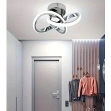 Lzy Avize Store Kar Çiçeği Krom 3 Renkli Avize – Modern Salon, Mutfak, Çocuk Odası ve Antre Aydınlatma