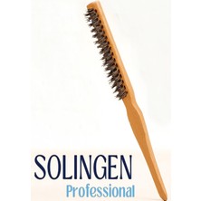 MasterCar Solingen Profesyonel Küçük Boy Topuz Fırçası - Ahşap Saplı, Isıya Dayanıklı, Saç Şekillendirme