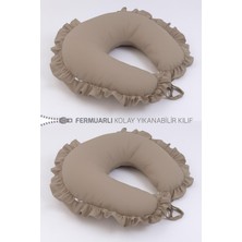 Jaju Baby Vizon Fırfırlı Emzirme & Destek Yastığı – Fermuarlı, Yıkanabilir Kılıf | %100 Pamuk