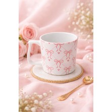 Eylül Design Fiyonk Desenli Kupa Bardak Lüks Kahve Mug 250ML