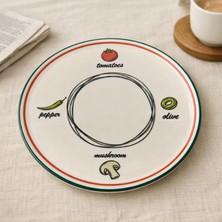 Evidea Kitchen Gourmet Classic Pizza Tabağı - Renkli - 30 cm