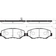 SANGSIN Sangsın SP1237 Ön Fren Balata Honda Cıvıc 1.6l R16B 4 Kapı Sedan Benzinli Fc5 Kasa 16-> / Cr-V 2.0l K20 Rd Kasa 02-06 45022S9AA01-45022S9AE50-45022S9AE51