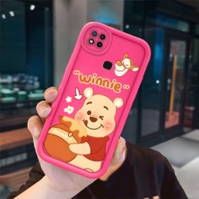 Ucuc Redmi 9C/10A Uyumlu Pembe Kırmızı Silikon Kılıf Darbeye Dayanıklı Kamera Koruma