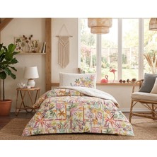 Taç Genç Modası Pamuklu Tek Kişilik Nevresim Takımı Calıppo Pembe