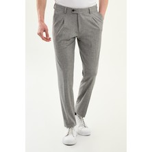 MCR Desenli Slim Fit Pileli Erkek Pantolon