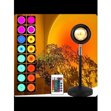CAILON Gece Lambası Projektör Kumandalı Gün Batımı 16 Farklı Görüntü Sunset Lamp