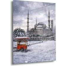 Shiny Art Karlı Sultanahmet Camii Cam Tablo - ISL245