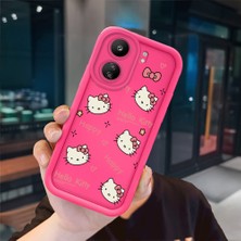 Ucuc Poco C65 Uyumlu Pembe Kırmızı Silikon Kılıf Darbeye Dayanıklı Kamera Koruma