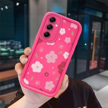Ucuc Samsung Galaxy M14 5g Uyumlu Pembe Kırmızı Silikon Kılıf Darbeye Dayanıklı Kamera Koruma