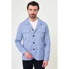MCR Kırçıllı Slim Fit Torba Cep Apaç Yaka Erkek Trenchcoat