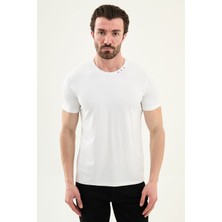 MCR Düz Slim Fit Yaka Detaylı Bisiklet Yaka Erkek T-Shirt