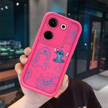 Ucuc Tecno Camon 20 Uyumlu Pembe Kırmızı Silikon Kılıf Darbeye Dayanıklı Kamera Koruma