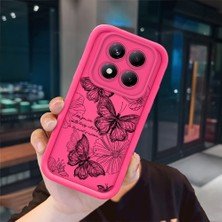 Ucuc Redmi Note 14 Pro Plus+ 5g Uyumlu Pembe Kırmızı Silikon Kılıf Darbeye Dayanıklı Kamera Koruma