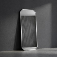 Aypars Atölye Modern Beyaz Çerçeveli Banyo Aynası 120X40 cm – Minimalist Dekoratif Duvar Aynası Modelleri