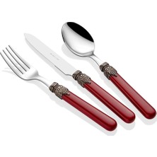 Rivadossi Sandro Classic Bordo 24 Parça Çatal Bıçak Seti