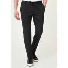 MCR Çizgili Super Slim Fit Beli Lastikli Ipli Erkek Pantolon
