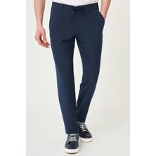 MCR Desenli Slim Fit Beli Lastikli Ipli Erkek Pantolon