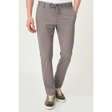 MCR Desenli Super Slim Fit Beli Lastikli Ipli Erkek Pantolon