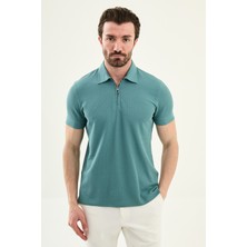 MCR Düz Slim Fit Fermuarlı Polo Yaka Erkek T-Shirt