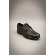 Modayak Ata Siyah Poli Taban Taşlı Erkek Hakiki Deri Ayakkabı