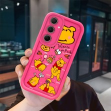 Ucuc Samsung Galaxy A35 Uyumlu Pembe Kırmızı Silikon Kılıf Darbeye Dayanıklı Kamera Koruma