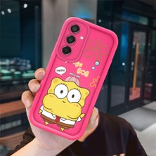 Ucuc Samsung Galaxy M15 Uyumlu Pembe Kırmızı Silikon Kılıf Darbeye Dayanıklı Kamera Koruma