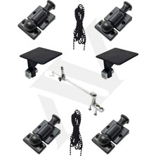 Aluwand Cam Balkon Aksesuar Seti 4 Kilit 2 Kapak 1 Stoplama – Dayanıklı ve Kolay Montajlı Tam Set