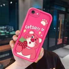Ucuc iPhone 7/8/se 2020 2022 Uyumlu Pembe Kırmızı Silikon Kılıf Darbeye Dayanıklı Kamera Koruma
