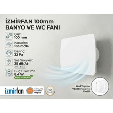 VentEurope Joy 100 Bd 105M/H Banyo ve Tuvalet Aspiratörü – Klapeli Fan