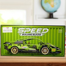 Milky Ada Toys Speed Building Blocks Süper Spor Arabalar 1:18 Ölçek 25-30 cm 420+ Parça Blok Seti 8 Farklı Model