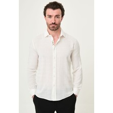 MCR Desenli Slim Fit %100 Pamuk Erkek Gömlek