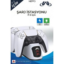 Neffo Ps5 Joystick Şarj Standı Dualsense Göstergeli Şarj Istasyonu