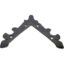 Pileli Store Antika Tarz Dekoratif Pirinç Lale Köşe Gönye - Üst, 133X133 Mm, Oksit