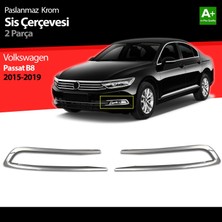 Tuna Oto Vw Passat B8 Krom Sis Farı Çerçevesi 2 Parça 2015 2016 2017 2018 2019