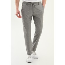 MCR Desenli Slim Fit Beli Lastikli Ipli Erkek Pantolon