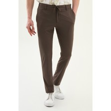 MCR Desenli Super Slim Fit Beli Lastikli Ipli Erkek Pantolon