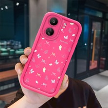 Ucuc Poco C65 Uyumlu Pembe Kırmızı Silikon Kılıf Darbeye Dayanıklı Kamera Koruma